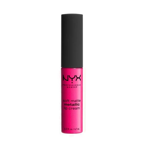 NYX PROFESSIONAL MAKEUP Soft Matte Metallic Lip Cream, Liquid Lipstick - Paris (Mid-Tone Mauve-Pink)