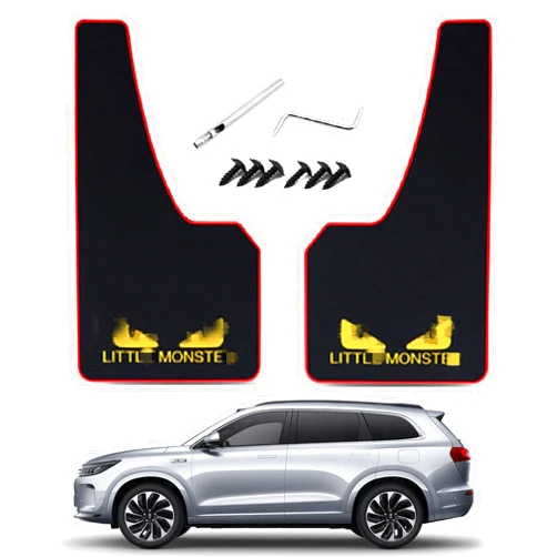 YANN 2 Pcs Car Mud Flaps Fender Splash Guards Flexible Mud Guard No Collision for Sports Universal Sedan SUV Off-Road Vehicle Soft Rubber Car Rally Mud Flaps Modified Car (Little M)
