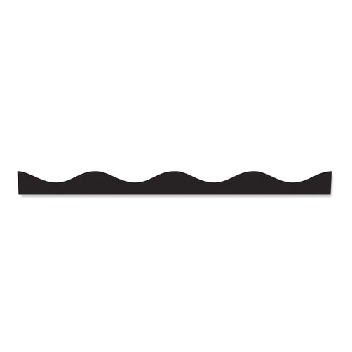 Ashley Productions Magnetic Scallop Border, Solid Black, 12'