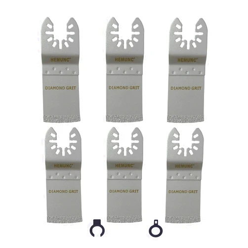 HEMUNC Oscillating Tool Blades, HEMUNC 6PCS Oscillating Multi Tool Diamond Saw Blades for Grout Removal, Flush Cut, Compatible with Dewalt Bosch Dremel Rockwell Makita Fein Multimaster Milwaukee and More