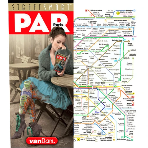 Stephan Van Dam StreetSmart® Paris Map by VanDam - City Center Street Map of Paris, France - Laminated folding pocket size city travel and Metro map with all attractions, sights and hotels (2026) English and French Edition)