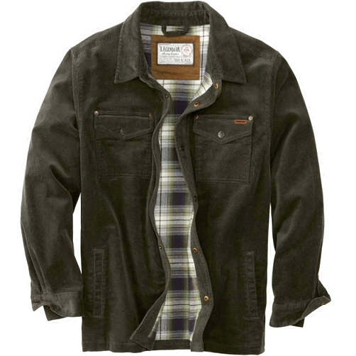 Legendary Whitetails Men's Tough as Buck Flannel Lined Corduroy Shirt Jacket