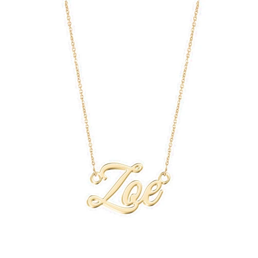 PiscesJD Personalized Name Necklace in 18K Gold Plated Stainless Steel – Customizable Font,Color & Length – Elegant Script Design – Ideal Gift & Girls