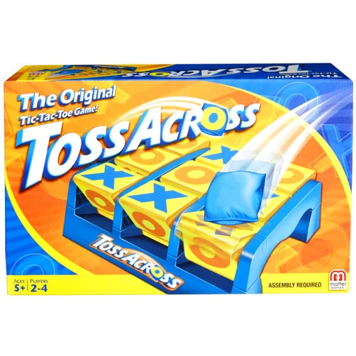 Mattel Games Toss Across Kids Outdoor Game, Bean Bag Toss for Camping and Family Night, Get Three-in-a-Row for 2-4 Players