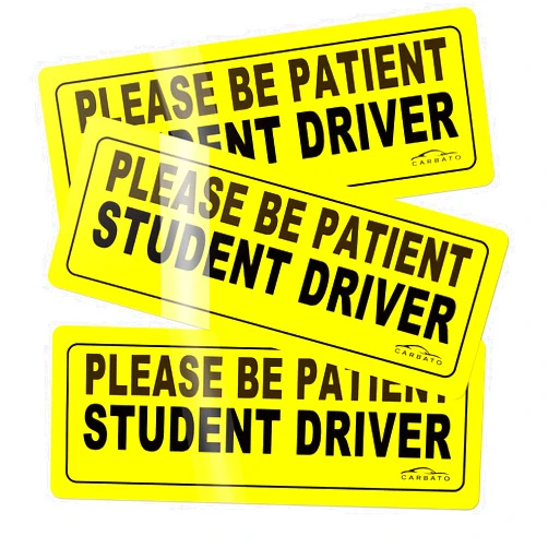 CARBATO Student Driver Magnet Safety Sign - Car Vehicle Reflective Sticker Bumper for New Drivers - Set of 3