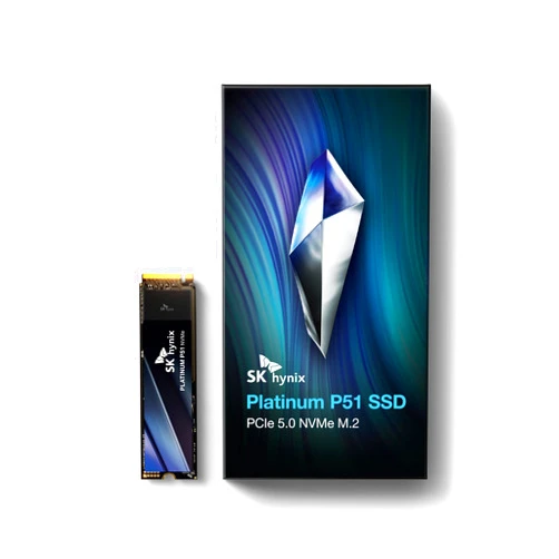 SK Hynix Platinum P51 2TB PCIe Gen5 NVMe M.2 2280 Internal SSD I Up to 14,700 MB/s Read, 13,400 MB/s Write I Powered by 238-Layer NAND Flash