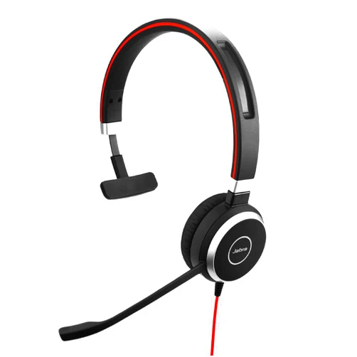Jabra Evolve 40 UC Professional Wired Headset, Mono – Telephone Headset for Greater Productivity, Superior Sound for Calls and Music, 3.5mm Jack/USB Connection, All-Day Comfort Design, UC Optimized