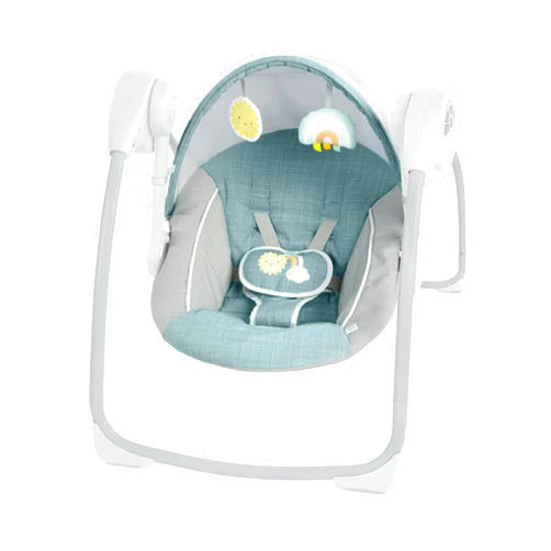 Ingenuity: ity by Ingenuity Sun Valley Canopy Portable Swing - Canopy, 2 Toys, 2-Position Seat Recline, Unisex, for Ages 0-9 Months, Grey