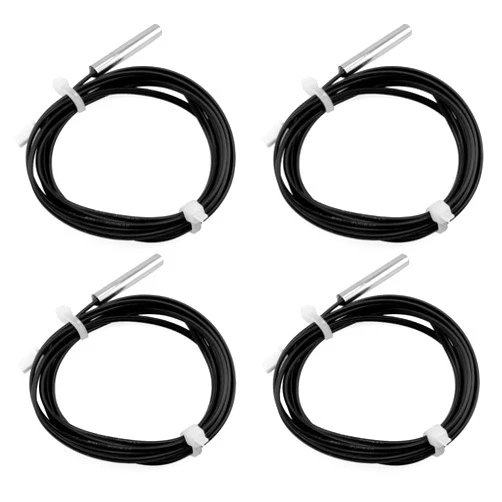 TIEXYE 4pcs NTC 10K 3950 Thermistor 1 M, 10K Thermistor Temperature Sensor Probe, Stainless Steel 3950 NTC 10K Temp Sensor Probe use for Water Dispenser/Refrigerators/Freezers,etc.