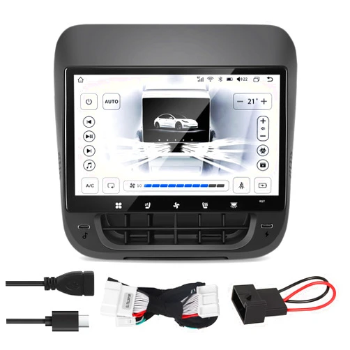 Aekegrep-Tesla Rear Screen for Tesla Model 3 2017-2023 and Model Y 2019-2024 7.2-inch IPS Touch Screen with AC Control for seat Heating and air Conditioning Temperature Mediation.
