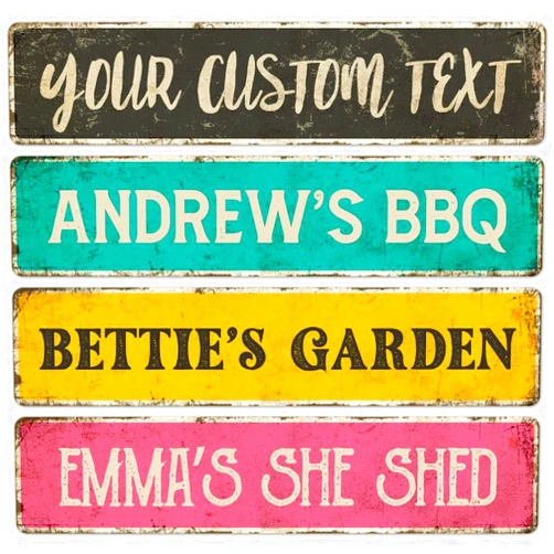Sigo Signs Custom Rustic Sign, Personalized Decor Street and Gift, 18x4 Inches, ACM, Fade Resistant, Made in USA