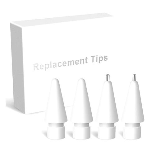Granarbol Replacement Tips for Apple Pencil 2nd Gen/1st Gen/USB-C/Apple Pencil Pro,No Wear Out Apple Pencil Tips,Metal Pencil Nibs for Precise Control-Pen Like 0.78mm Longer Tips for iPad Pencil-(4 Pack)