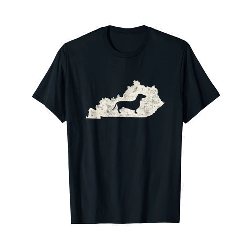 Kentucky T-Shirts by King Novelties Kentucky Dachshund Shirt, Kentucky Map Wiener Dog Shirt T-Shirt