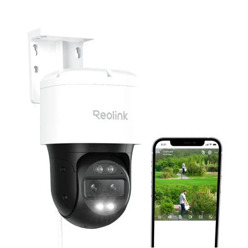 REOLINK PTZ Security Camera System 4K, IP PoE 360 Camera with Dual-Lens, Auto 6X Hybrid Zoomed Tracking, 355 Pan & 90 Tilt, Outdoor Surveillance, AI Detection, TrackMix PoE