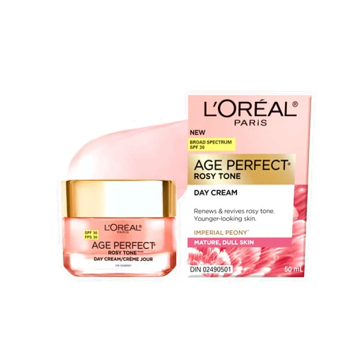 L’Oréal Paris L'Oreal Paris Skincare Age Perfect Rosy Tone Face Moisturizer with SPF 30, LHA and Imperial Peony, Anti-Aging Day Cream for Face, Non-greasy, 1.7 oz