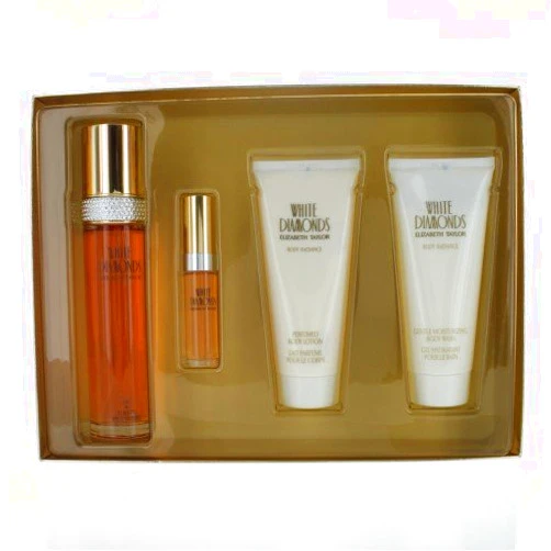 Elizabeth Taylor White Diamonds Gift Set For Women 4 pc