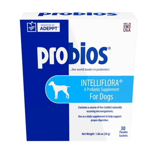 Probios Intelliflora for Dogs - 30 Powder Sachets -Nutritional Supplement for Dogs - Dog Probiotic - Dog Health Supplies - Supplements for Dogs
