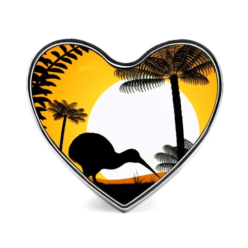 RIVNGJDE16549 Kiwi Bird at Sunset Stylish Heart Brooches Elegant Lapel Pins Lightweigh Art Badge for Men Women Jewelry
