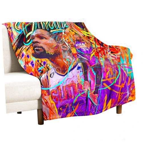 Generic Kevin Durant Basketball Blanket Sports Star Blanket Lightweight Christmas Fan Gift Party Decoration Bedroom Throw Blanket 40x50 inch