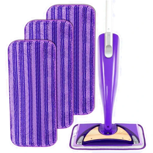 Zehrai Reusable Microfiber Mop Pads Compatible with Swiffer Wet Jet, Wet Jet Pads Refills for Swiffer Mop, 3 Pack Washable Mop Refill Pads Wet Pads for Floor Cleaning Wet Dry Use for Any Floor Types
