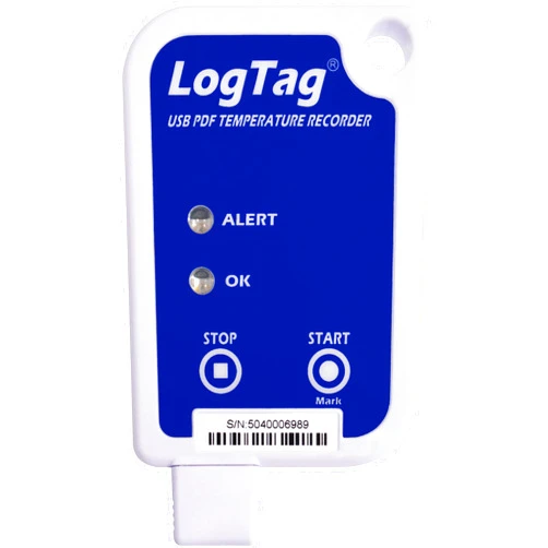 LogTag UTRIX-16 Multi-use Temperature Recorder, with 16,000 Readings, 6-Month Battery, Range of -30°C to +70°C (-22°F to +158°F), Blue/White