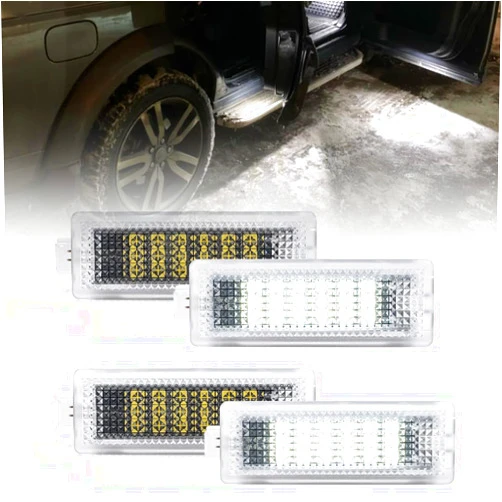NSLUMO Led Courtesy Door Projector Lights for Land Ro'ver LR3 LR4 Range Rover L322 L405 L320 L494 18-SMD White Led Welcome Door Panel Lamp Assembly Error Free Door Step Light Replacement