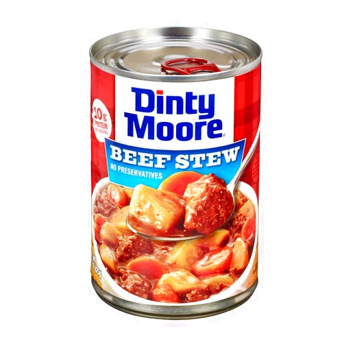 DINTY MOORE Beef Stew, 15 oz (12 Pack), Fully Cooked & Ready-To-Eat with Fresh Potatoes & Carrots, Gluten-Free, 10g Protein, No Preservatives, Perfect for Noodles, Biscuits & Hot Pies