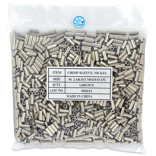 Artistic Wire Wire & Cable Specialties Surflon Size 4-1000-Piece Picture Wire Crimping Sleeves, Bright Stainless PCS-4N-1000