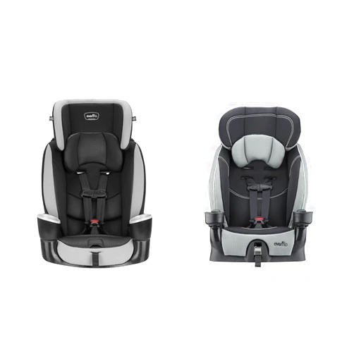 Evenflo Maestro Sport Harness Highback Booster Car Seat, 22 to 110 Lbs., Granite Gray, Polyester & Chase Harnessed Booster, Jameson