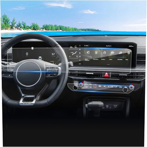Coleya (4pack) 2025 Carnival Screen Protector for Kia Carnival (LX/LXS/EX/SX/SX Prestige) 12.3-in. Dual Panoramic Displays &Air Conditioner, 2025 Carnival Accessories High Clarity Protective Film