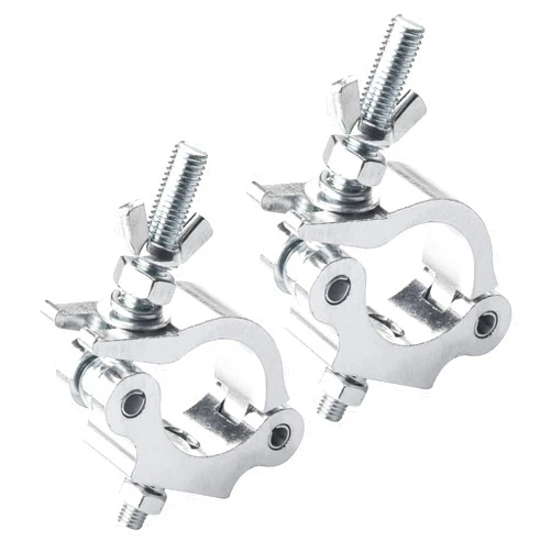 MAD OWL 2 Packs of Clamps for Lights Stage Lighting Accessories, Lighting O Clamps Pole Clamp Quick Release Truss Clamp, 40mm-52mm Half Coupler Mounting Bracket Moving Head Stage Light Clamp Hooks for Truss