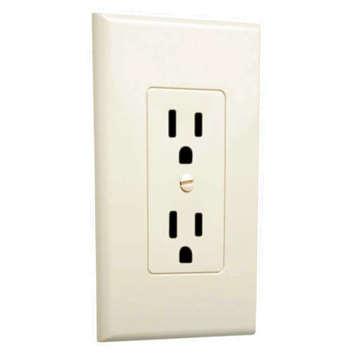 TayMac MW2500I MASQUE 1-Gang Decorator Electrical Outlet Cover Wall Plate (5-Pack), Replaces Old and Discolored Wall Plate for Electrical Outlet, Home Improvement Essentials, Ivory Polycarbonate
