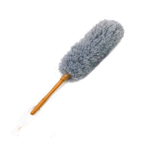 J&A Jason Aerobic J&A Microfiber Duster Lightweight Feather Duster Comfortable Grip with Grey Bendable Head Bamboo Handle for Home, Office and Car 22.4 inches Long