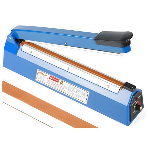 JOANAJO Impulse Sealer 12 inch Manual Heat Sealer Machine with Adjustable Heating Mode, ABS Shrink Wrap Bag Sealers for Plastic PE PP Bags, Portable Poly Bag Sealing Machine with Extra Replace Kit(Blue)