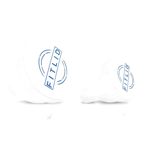 The FitLid Small & Large 2-Pack Portable Protein Supplement Funnels, Great for Pre-Workout, BCAA's, and Protein Powder. Easy & Mess Free Container for Workout, Travel, to-Go, Fitness, WOD. (White & Blue)