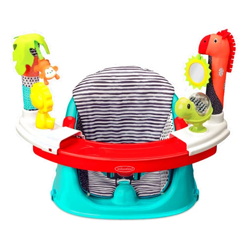 Infantino 3-in-1 Grow-with-Me Discovery Seat and Booster, Baby Activity Seat, Booster Seat for Dining Table with Removable Tray Multi