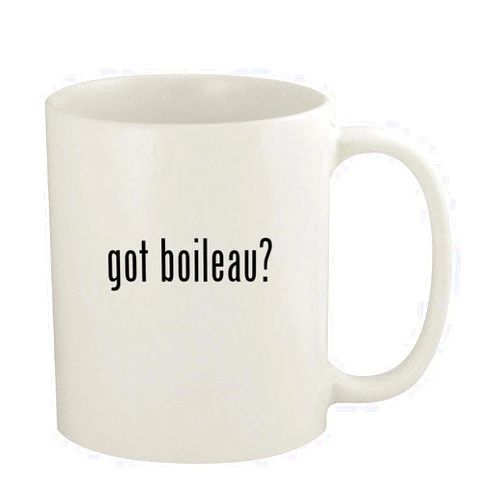 Knick Knack Gifts got boileau? - 11oz Ceramic White Coffee Mug, White