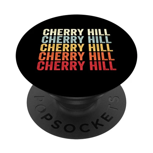 Cherry Hill Virginia Cherry Hill VA Retro Vintage Text PopSockets Swappable PopGrip