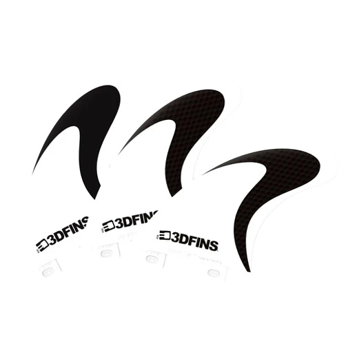 3D Fins 3DFINS High Performance Surfboard Fins GOHARD Series – Thruster/Tri Fin Set (3 Fins), FCS1 Base - Dimple Technology – Maximum Control