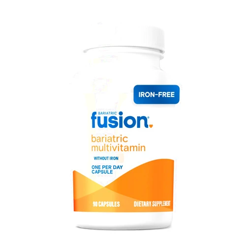 Bariatric Fusion Bariatric Multivitamin Without Iron | 1 Per Day | Post Surgery Patients | Iron Free Vitamin for Gastric Bypass and Sleeve Gastrectomy | Easy to Swallow Capsules | Three Month Supply
