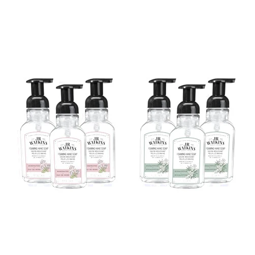 J.R. Watkins Foaming Hand Soap with Pump Dispenser, Moisturizing Foam Hand Wash, All Natural & Foaming Hand Soap Pump with Dispenser, Moisturizing All Natural Hand Soap Foam