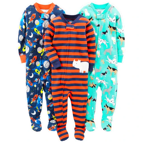 Simple Joys by Carter's baby-boys 3-pack Snug Fit Footed Cotton Pajamas