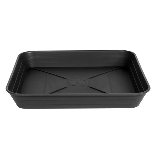 Feyvdzv 2 Pack Square Plant Saucer Tray 10 inch, 6 8 10 12 14 16 18 20 inch Heavy Duty Plastic Square Plant Saucers for Indoors Outdoor, Flower Planter Drip Trays for Pots, Seed Starting Tray