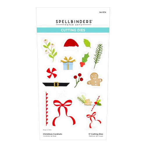 Spellbinders Christmas Cocktails Etched Dies