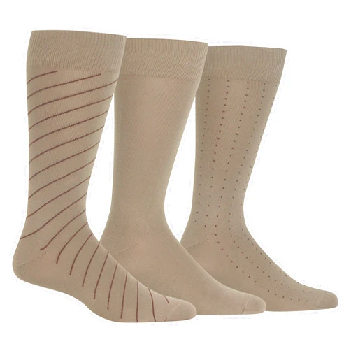 Chaps Men's Super Soft Dress Crew Socks-3 Pair Pack-Patterns and Textures