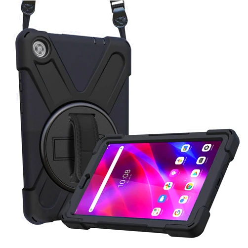 ProCase for Lenovo Tab M8 Gen 3 2022 / Smart Tab M8 2022 / HD LTE / M8 HD 2nd Gen, Rugged Heavy Duty Shockproof Rotating Kickstand Protective Cover for Lenovo M8 8.0 Inch Tablet -Black