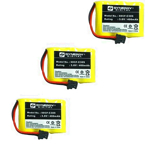 Synergy Digital Sony SPPQ-A500 Cordless Phone Combo-Pack Includes: 3 x SDCP-C309 Batteries