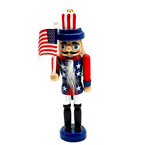 Kurt Adler Kurt S. Adler American Flag Nutcracker Christmas Tree Ornament C6197 New