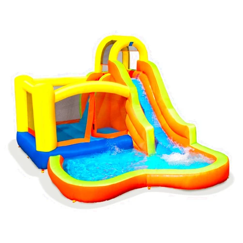 Banzai Inflatable Pool Water Slide, Blow Up Backyard Splash House, Sun N’ Splash