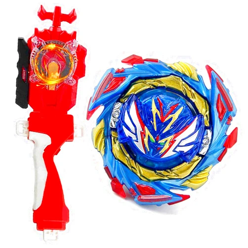 SUPERBLADE Blade Toy Set Battling Game Toys Sparking Launcher Grip Bey Battling Top Burst B-187 Starter Savior Valkyrie.Sh-7 Left and Right Launcher Evolution Play Blades Game Set Gift for Boys 8-12+